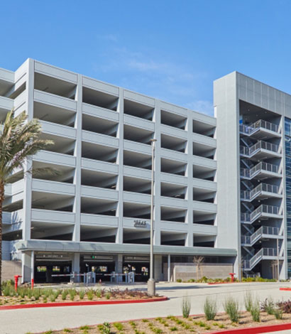 a large multi-storied parking structure